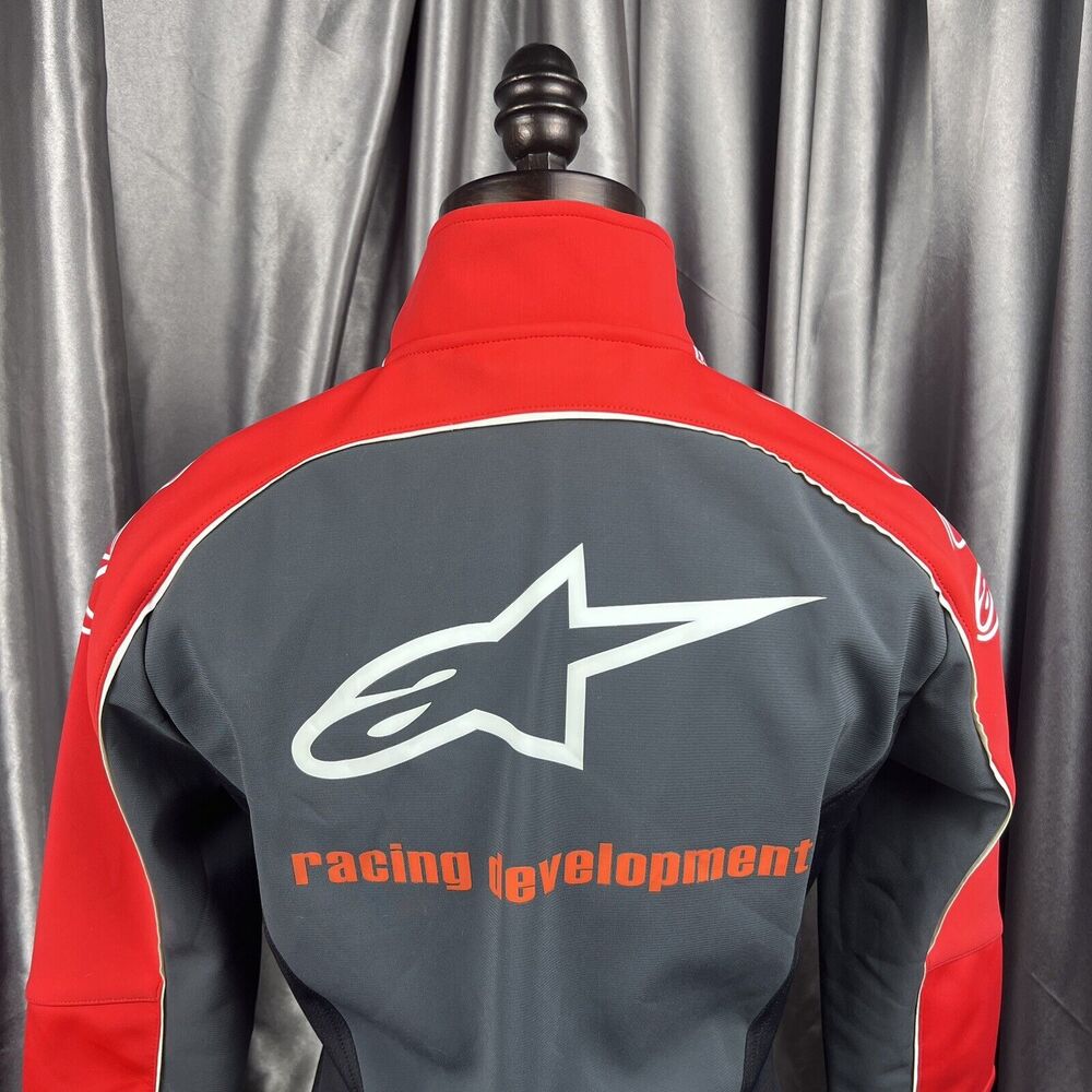 Alpinestars Women’s S Racing Development Livery Jacket Softshell Moto‎ Gray/Red - Picture 7 of 17